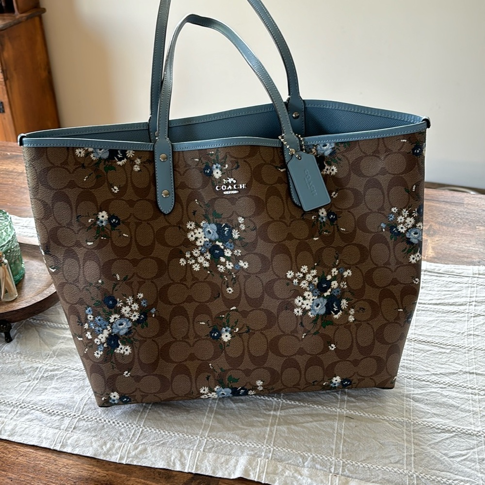 Coach reversible tote
